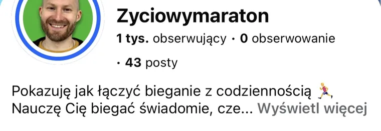 Zrzut ekranu z wynikiem: 1000 obserwujących na Facebooku po 42 rolkach