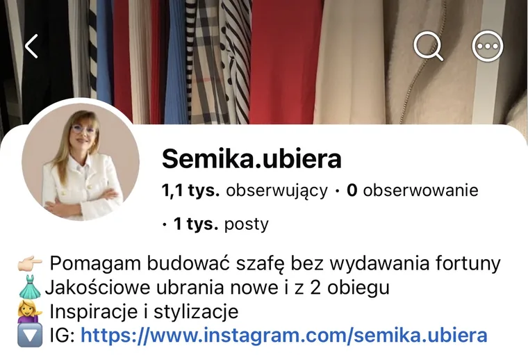 Zrzut ekranu z wynikiem: Z niecałych 500 do 1100 obserwujących