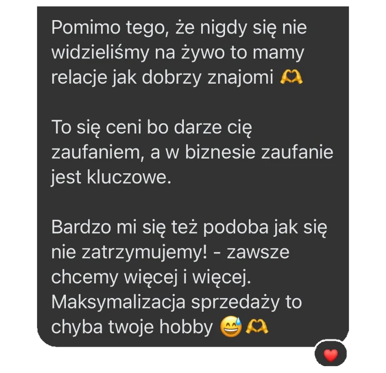 Wiadomość z opinią od klientki lub klienta Julii Nowickiej, zrzut ekranu 13 z 19