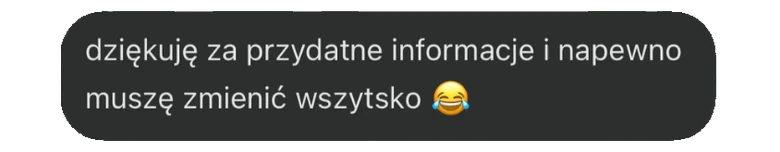 Wiadomość z opinią od klientki lub klienta Julii Nowickiej, zrzut ekranu 16 z 19