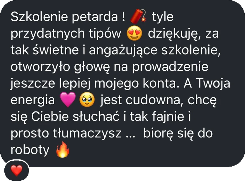 Wiadomość z opinią od klientki lub klienta Julii Nowickiej, zrzut ekranu 20 z 22