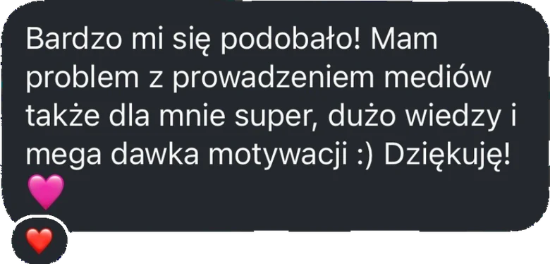 Wiadomość z opinią od klientki lub klienta Julii Nowickiej, zrzut ekranu 22 z 22
